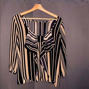 Black and Tan striped women’s blouse